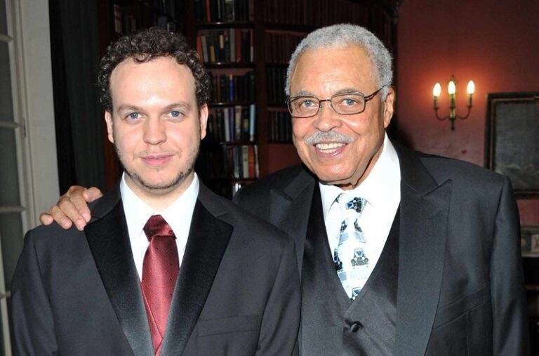 James Earl Jones with his son Flynn Earl Jones.